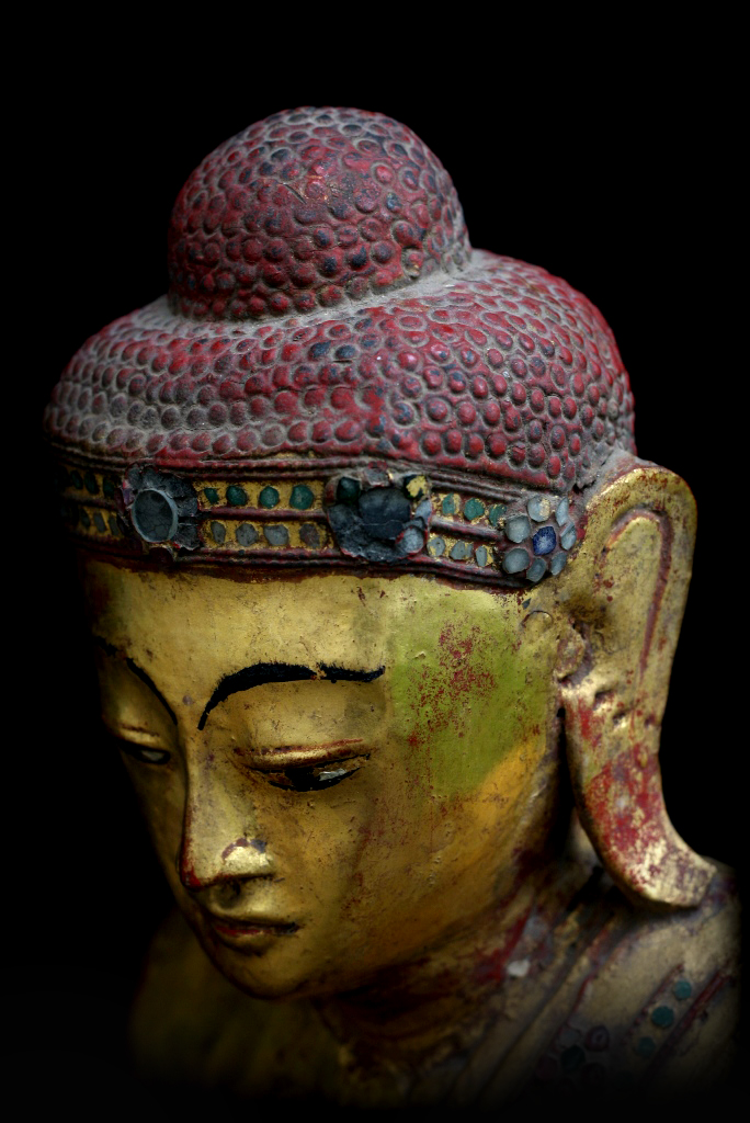 Extremely Rare Eary 19C Mandalay Burmese Buddha #A028